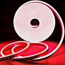 Banda LED Neon Flex 12V, Lumina Rosie, Exterior IP65, 8mm, Rola de 5 metri