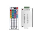 Controller LED RGB 12-24V, Carcasa Metal, Telecomanda 44 Taste