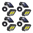 Set 4 Lampi Solare cu Senzor de Miscare, 108 LED COB, 2400lm, 3 Moduri de Iluminare, Lumina Alb Rece, IP65, Negre