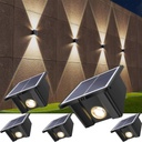 Set 5 Aplice Solare LED de Perete cu 2 LED-uri, Unghi Ajustabil, IP65, 3 Culori 6500K 4000K 3000K