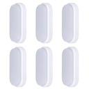Set 6 Aplice LED 12W Oval pentru Exterior, 6500K, Alb