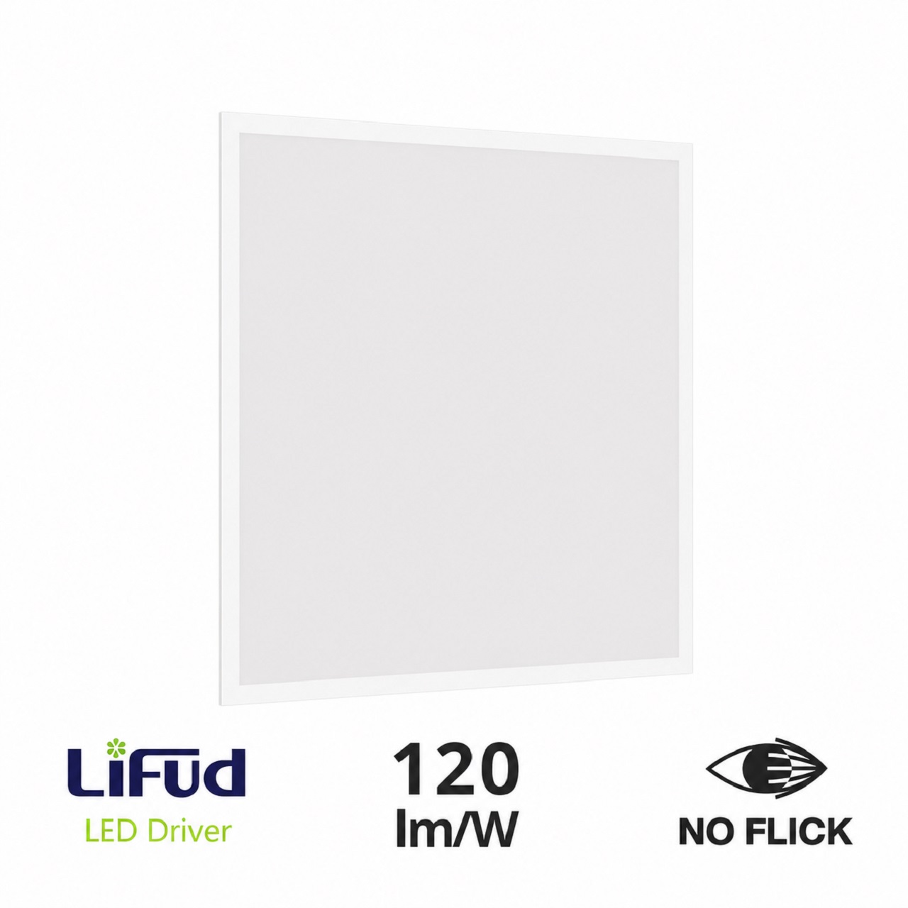 Aplice-LED LBZ-00311 Panou LED 60x60 cm / 595x595 mm LEDIGANT®, 40W, 4800 lm, 120 lm/W, Driver LiFud, 6500K Alb Rece, Ramă Albă, Montaj Încastrat