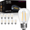 becuri S14 LBZ-00187 01 Set 10 becuri LED S14 cu soclu E27, 1W, pentru iluminat decorativ