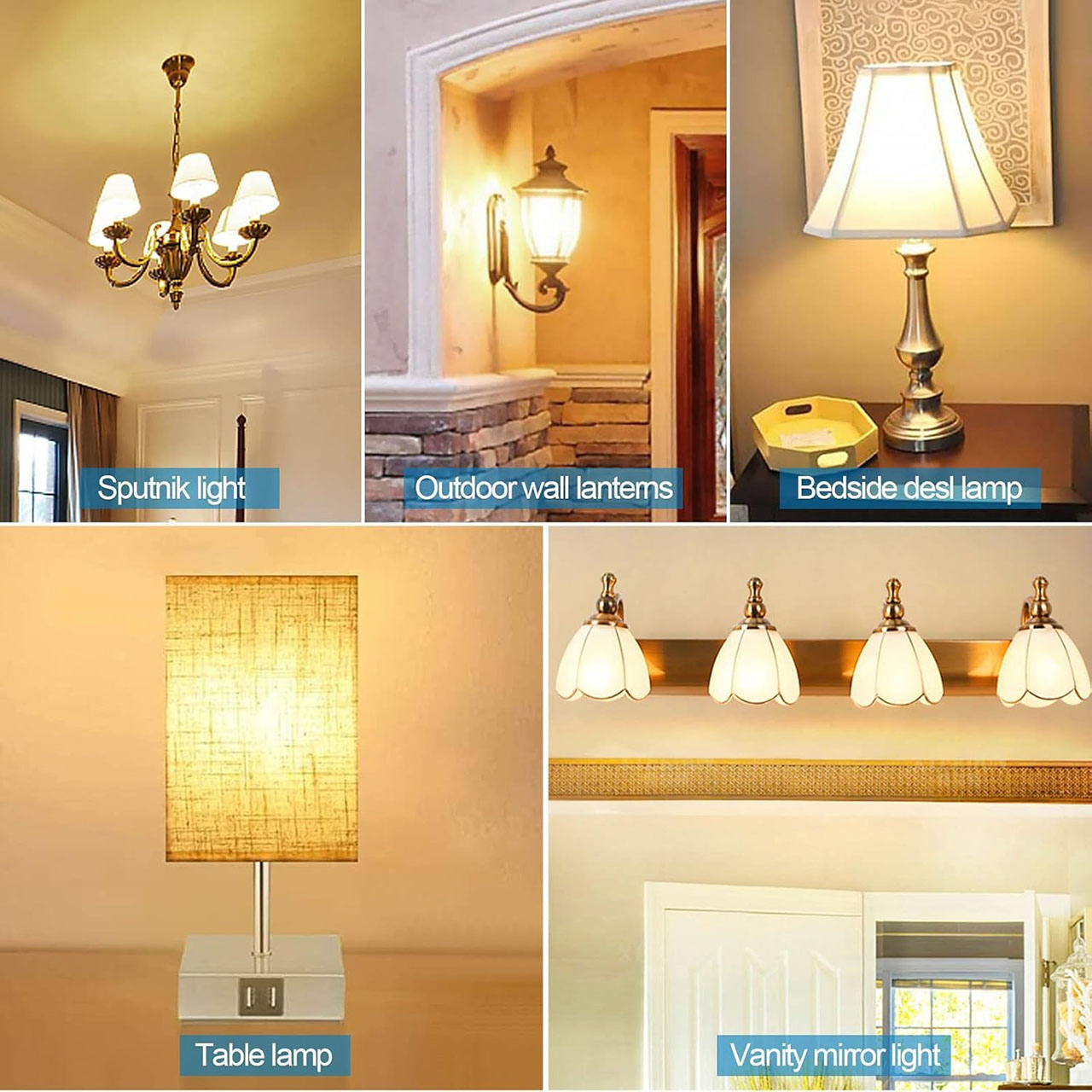 becuri S14 LBZ-00187 03 Set 10 becuri LED S14 cu soclu E27, 1W, pentru iluminat decorativ
