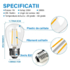 becuri S14 LBZ-00187 04 Set 10 becuri LED S14 cu soclu E27, 1W, pentru iluminat decorativ