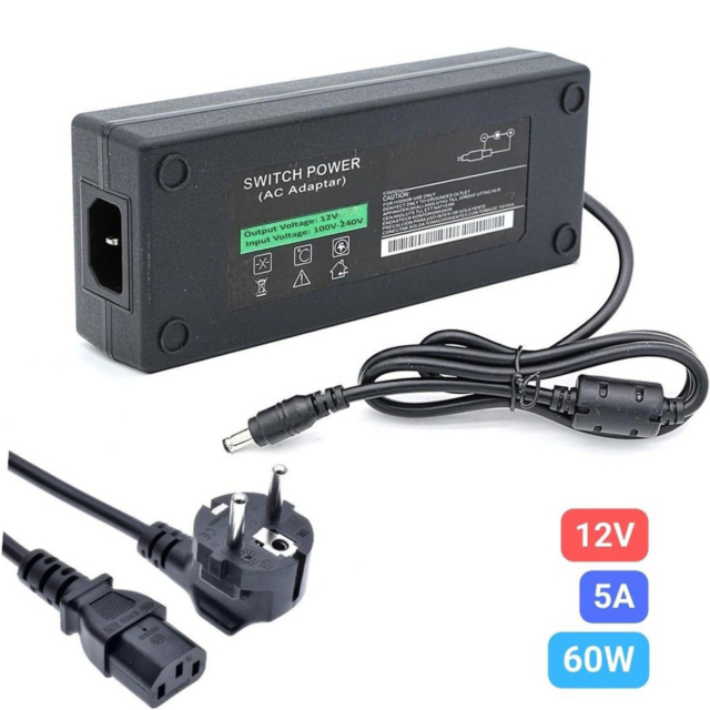 Alimentatoare LBZ-00457 01 Alimentator Stabilizat 12V 5A 60W, Intrare 220V, Ieșire 12V DC