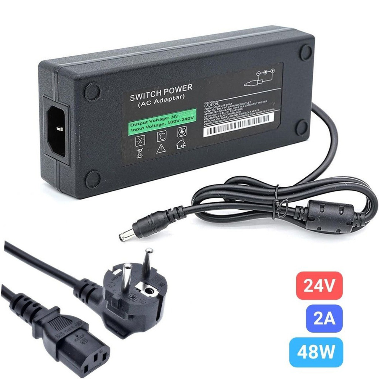 Alimentatoare LBZ-00462 01 Alimentator Stabilizat 24V 2A 48W, Intrare 220V, Ieșire 24V DC