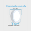Aplice LED LBZ-00054 02 Plafonieră LED rotundă aplicată 6W, 11cm, lumină calda 3500K, albă