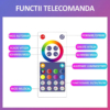 Banda LED Neon RGBIC Flexibila 3M – Control prin Aplicatie & Telecomanda, Sincronizare Muzicala, IP67 Waterproof, Alexa & Google Assistant, Timer, Luminozitate & Viteza Reglabila