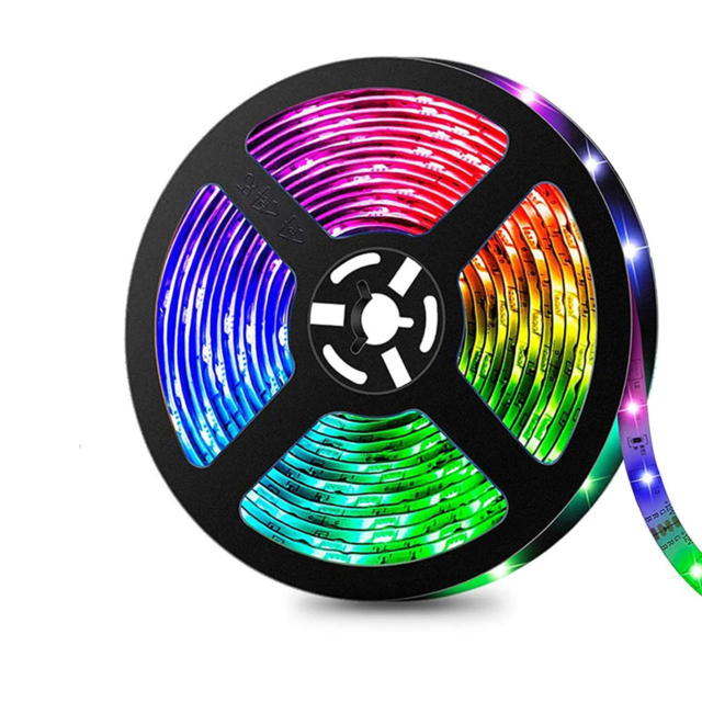 Benzi LED LBZ-00470 01 Banda LED RGB 12V, 60 LED/m, SMD 5050, Multicolora, IP65, Latime 10mm, Rola 5 metri