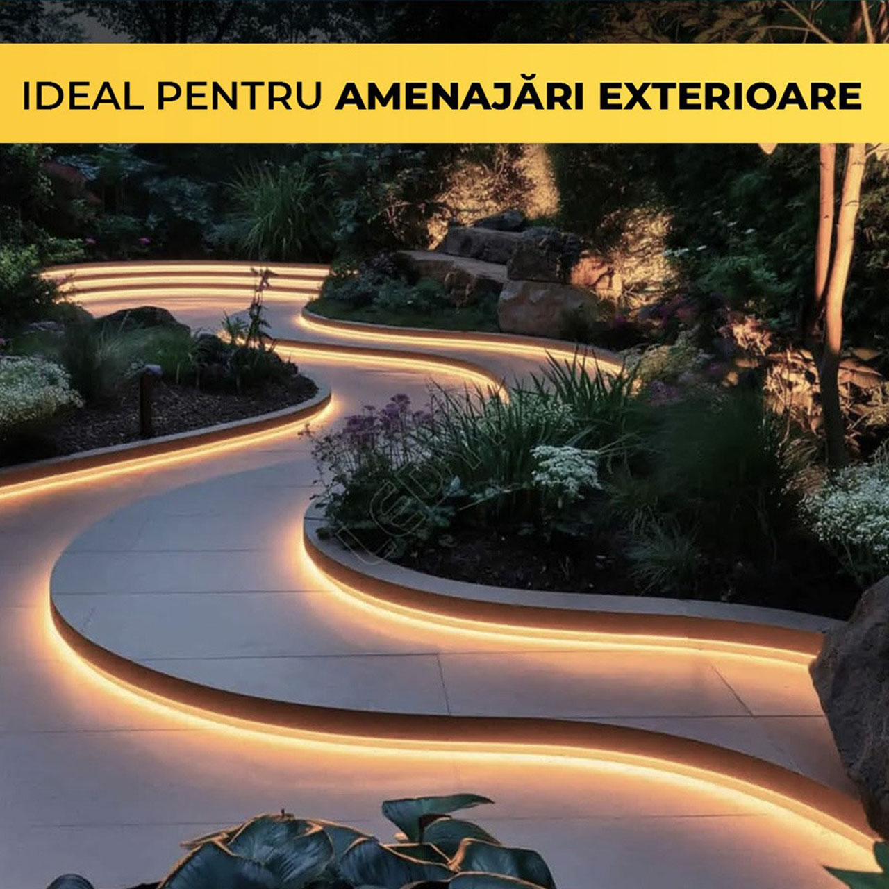 Banda LED 220V, 120 LED/m, SMD 2835, Lumina Alb-Neutra, Exterior IP65, 10mm, Rola 100 metri