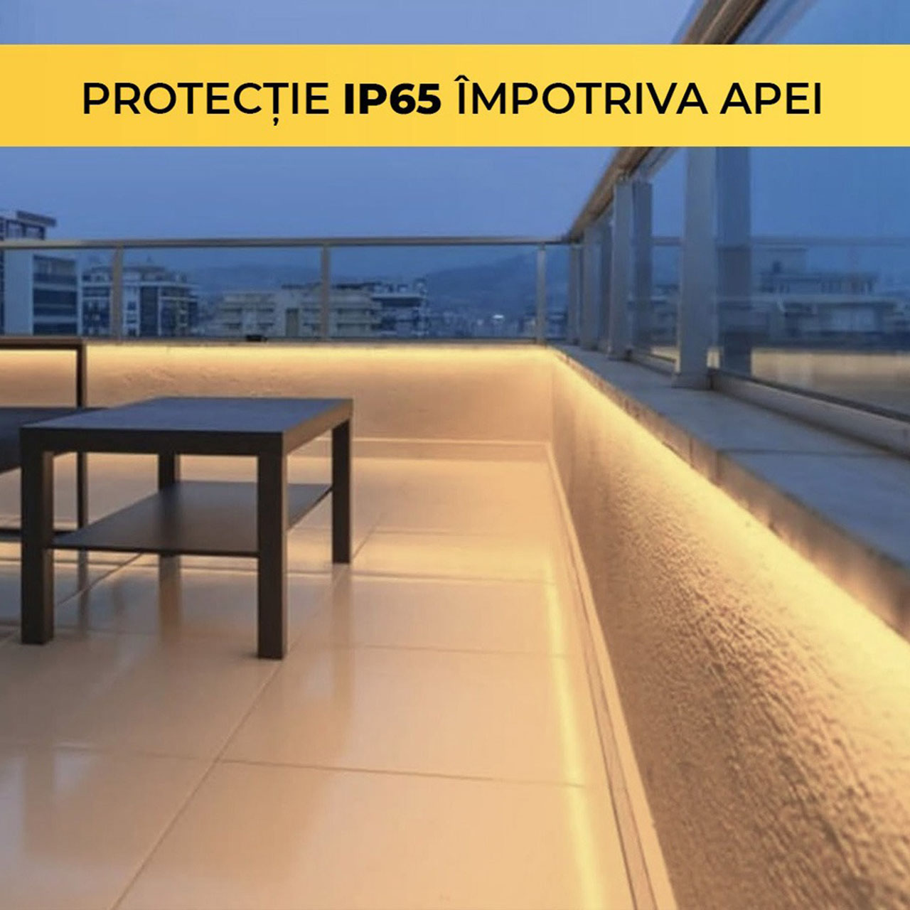Banda LED 220V, 120 LED/m, SMD 2835, Lumina Alb-Rece, Exterior IP65, 10mm, Rola 100 metri