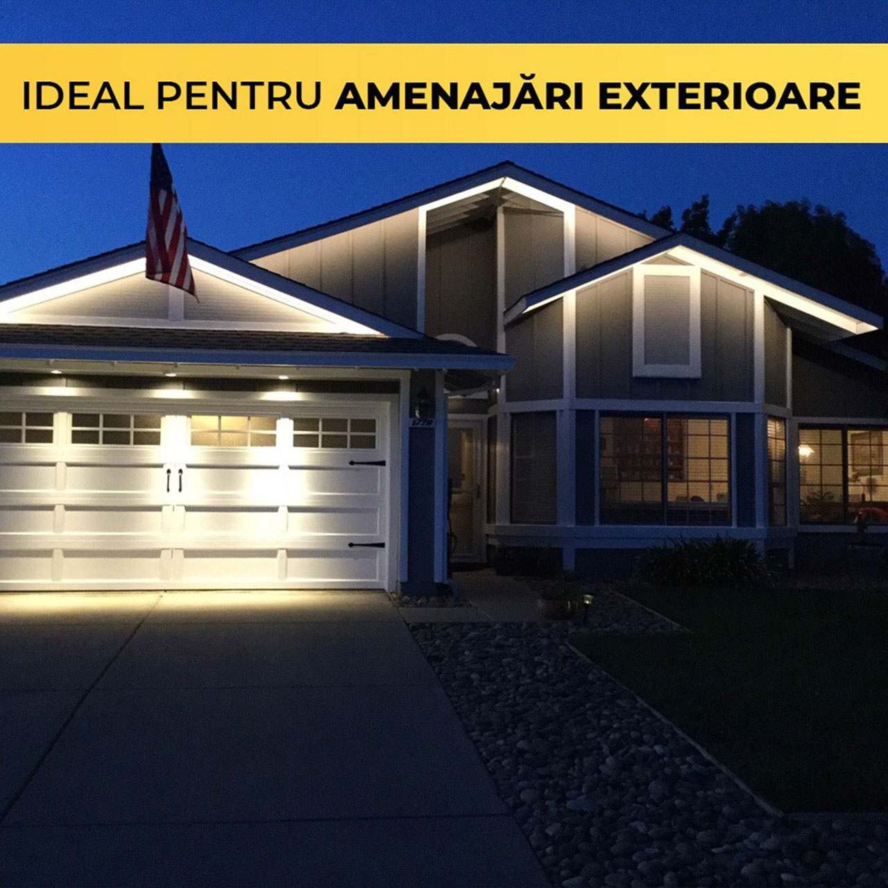 Banda LED 220V, 120 LED/m, SMD 2835, Lumina Alb-Rece, Exterior IP65, 10mm, Rola 100 metri