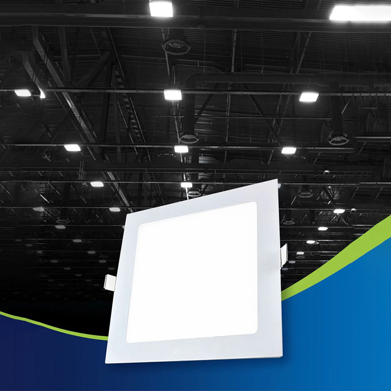 Spot LED Încastrabil Pătrat 18W, Alb, Lumină Rece 6500K
