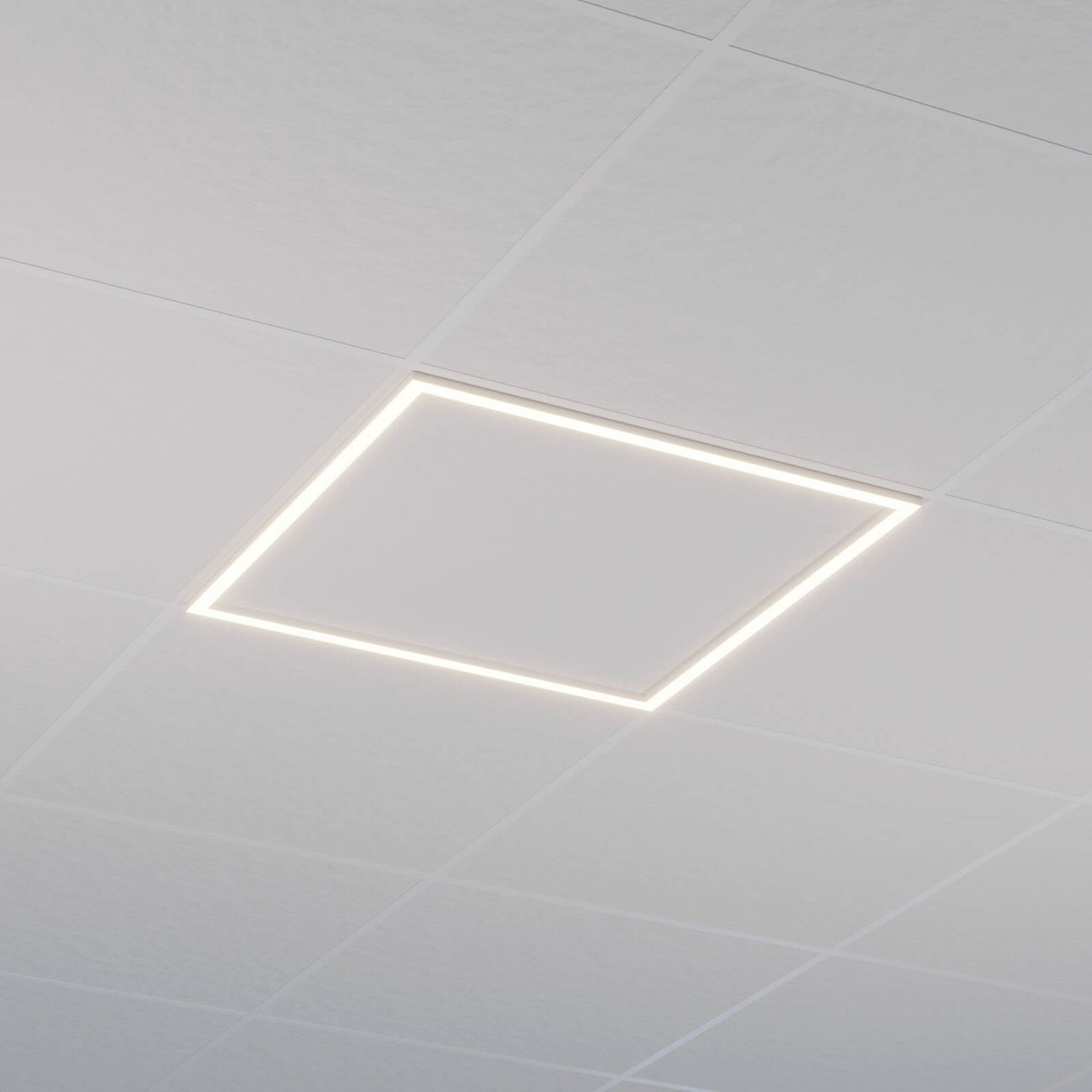 Panou LED LBZ-000599 01 Panou LED 60x60 cm (595x595 mm), 40W, Lumină Rece 6500K, Tip Ramă, 3200 lm, pentru Tavan Casetat, Montaj Încastrat