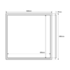 Panou LED LBZ-000599 02 Panou LED 60x60 cm (595x595 mm), 40W, Lumină Rece 6500K, Tip Ramă, 3200 lm, pentru Tavan Casetat, Montaj Încastrat