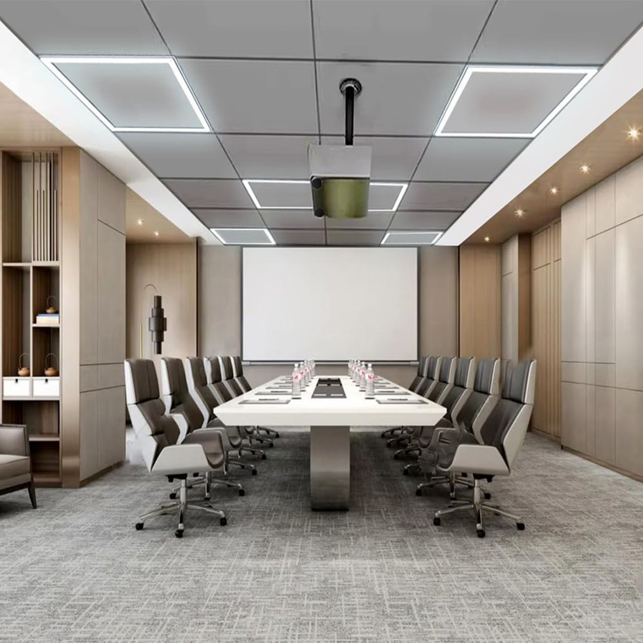 Panou LED LBZ-000599 05 Panou LED 60x60 cm (595x595 mm), 40W, Lumină Rece 6500K, Tip Ramă, 3200 lm, pentru Tavan Casetat, Montaj Încastrat