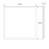 Panou LED lbz-00012 0.2 Panou LED 60x60 cm / 595x595 mm LEDIGANT®, 40W, 4800 lm, 120 lm/W, Driver LiFud, 6500K Alb Rece, Ramă Albă, Montaj Încastrat
