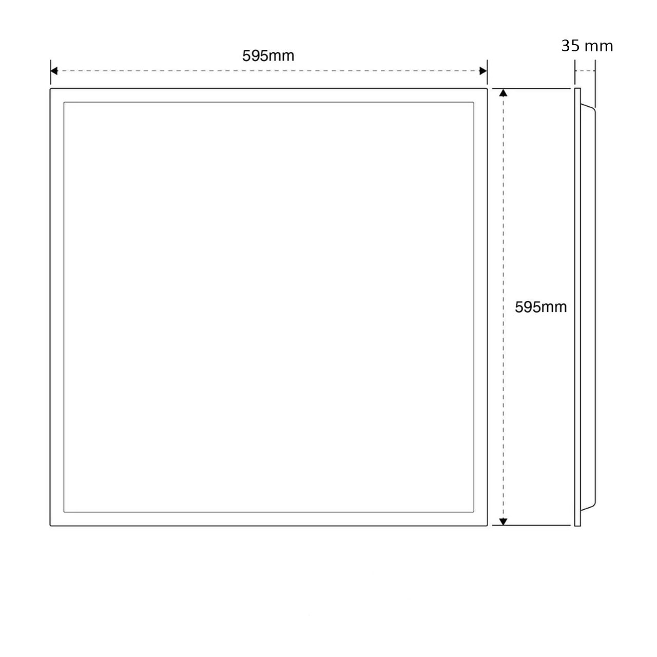 Panou LED lbz-00012 0.2 Panou LED 60x60 cm / 595x595 mm LEDIGANT®, 40W, 4800 lm, 120 lm/W, Driver LiFud, 6500K Alb Rece, Ramă Albă, Montaj Încastrat