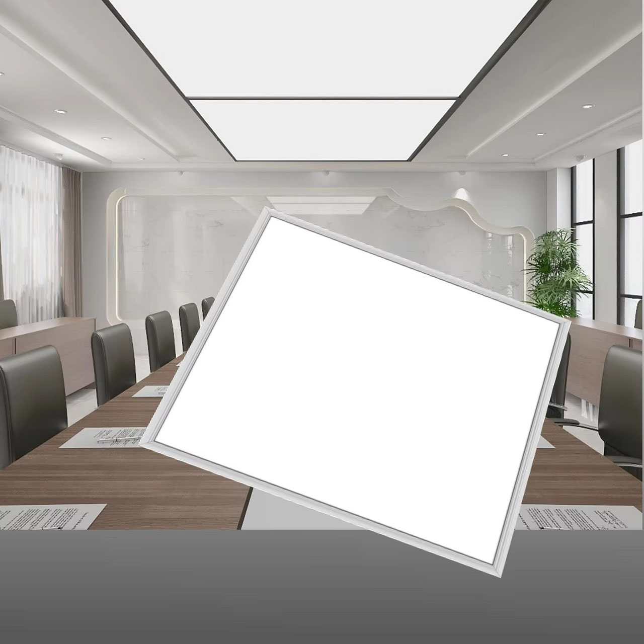 Panou LED lbz-00012 03 Panou LED 30x30 cm, 20W, Lumină Caldă 3500K, Ramă Albă, Montaj Încastrat, pentru Tavan Fals