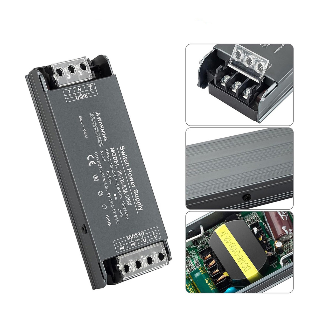 Sursa Alimentare LBZ-00401 2 Sursă Alimentare Stabilizată 12V 8.3A 100W, Premium, Slim
