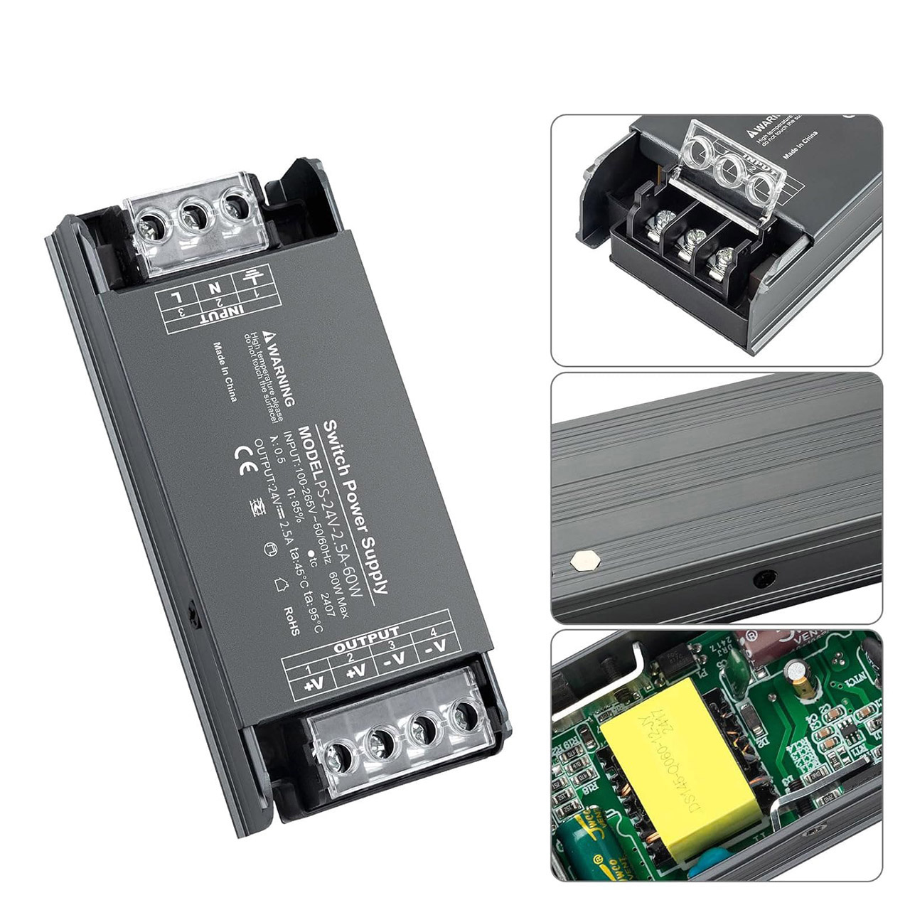 Sursa Alimentare LBZ-00405 2 Sursă Alimentare Stabilizată 24V 2.5A 60W, Premium, Slim