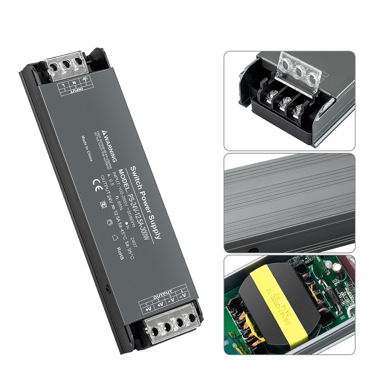 Sursa Alimentare LBZ-00408 2 Sursă Alimentare Stabilizată 24V 12.5A 300W, Premium, Slim