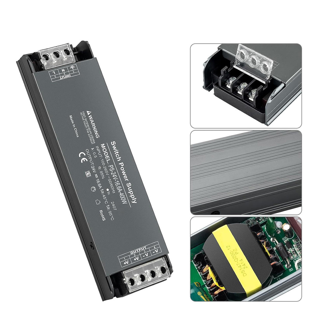 Sursa Alimentare LBZ-00409 2 Sursă Alimentare Stabilizată 24V 16.6A 400W, Premium, Slim