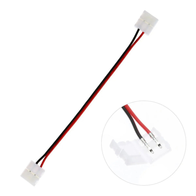Conector de legătură pentru bandă LED monocoloră, 2 pini, 2 fire