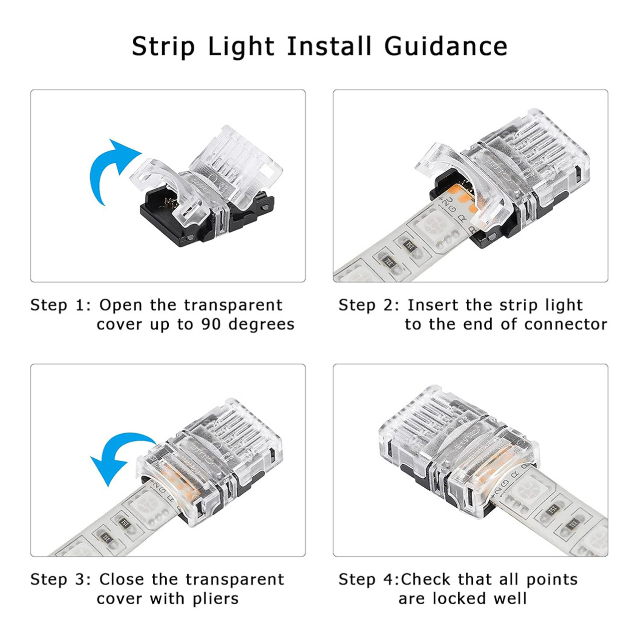 Accesorii Benzi LED LBZ-00540 02 Conector rapid pentru bandă LED RGBW 5050, 12 mm, 5 pini