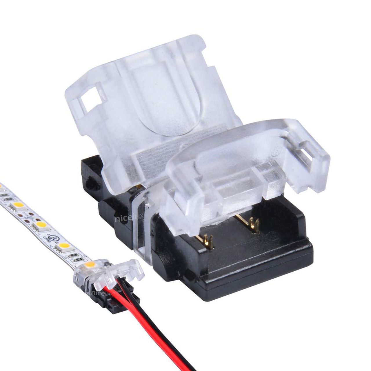 Accesorii Benzi LED LBZ-00542 01 Conector pentru bandă LED monocoloră 8 mm, 2 pini, 2 fire, fără lipire