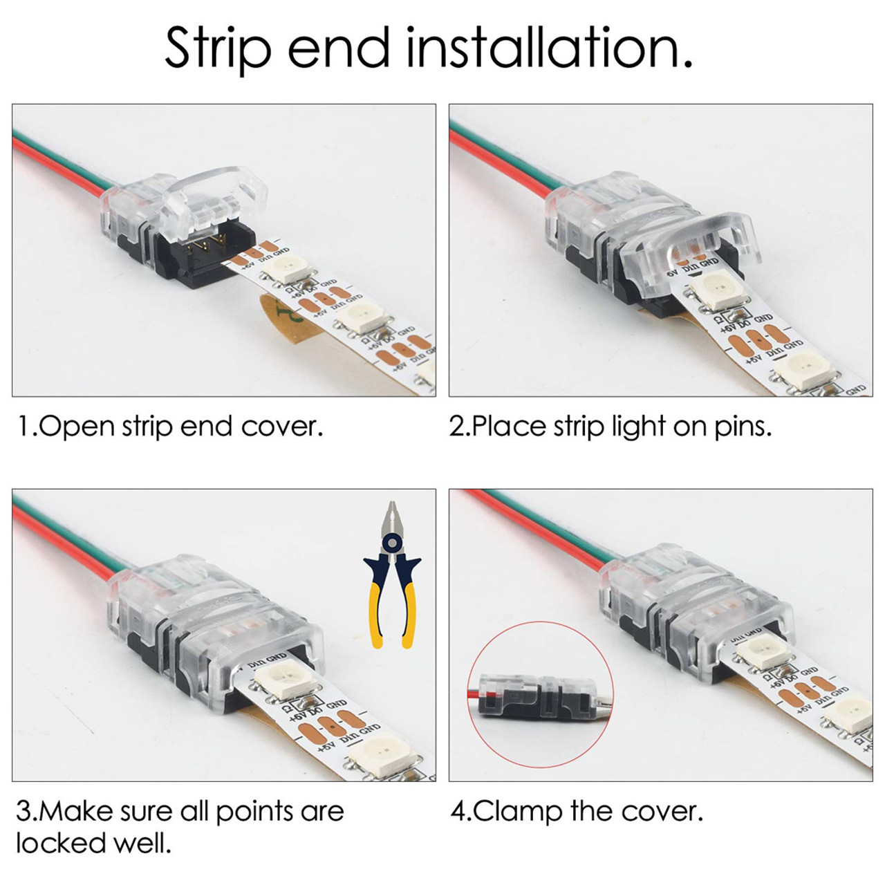 Accesorii Benzi LED LBZ-00544 03 Conector rapid pentru bandă LED CCT 10 mm, 3 pini, 3 fire