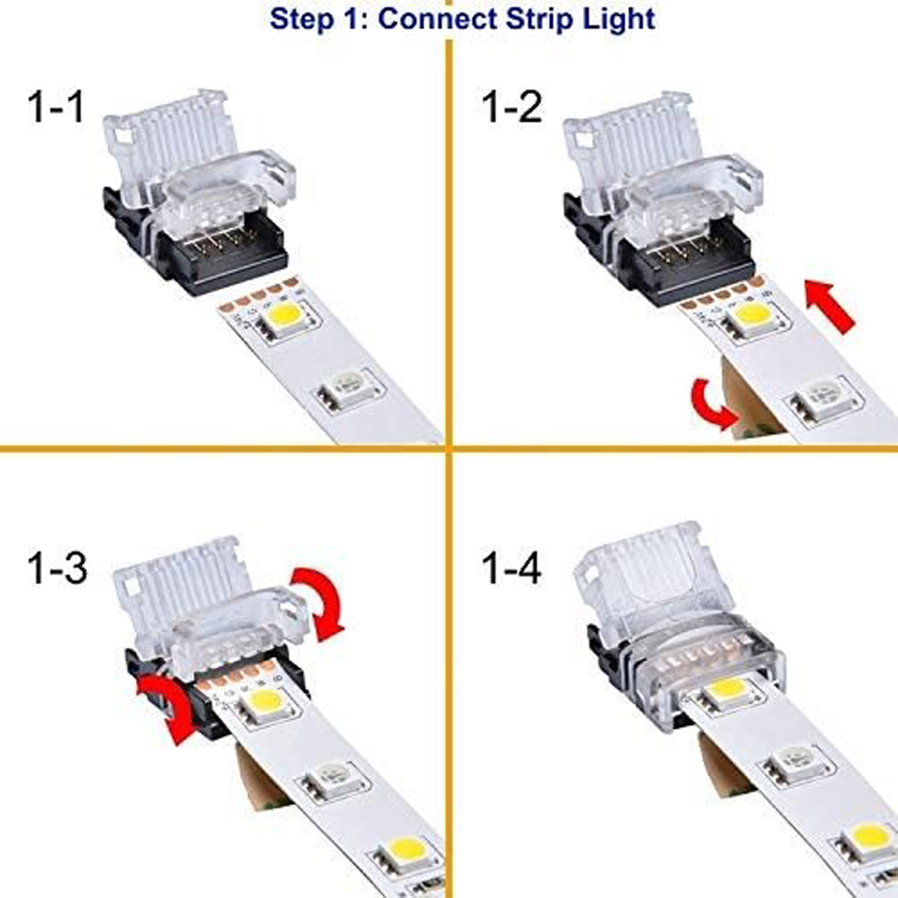 Accesorii Benzi LED LBZ-00560 04 Conector rapid pentru bandă LED RGBW 10 mm, 5 pini