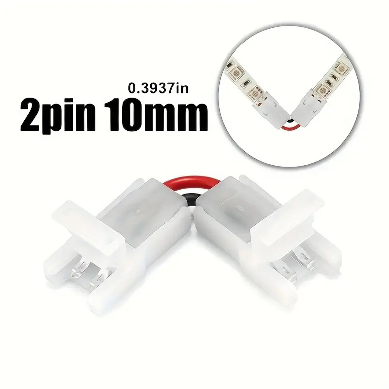 Accesorii Benzi LED LBZ-00561 01 Conector cot 90° pentru bandă LED monocoloră 10 mm, 2 pini