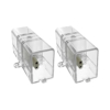 Accesorii Honeycomb LED LBZ-00166 01 Conector Drept Tip I pentru Tuburi LED Honeycomb, 180°, Transparent, cu Ureche de Fixare