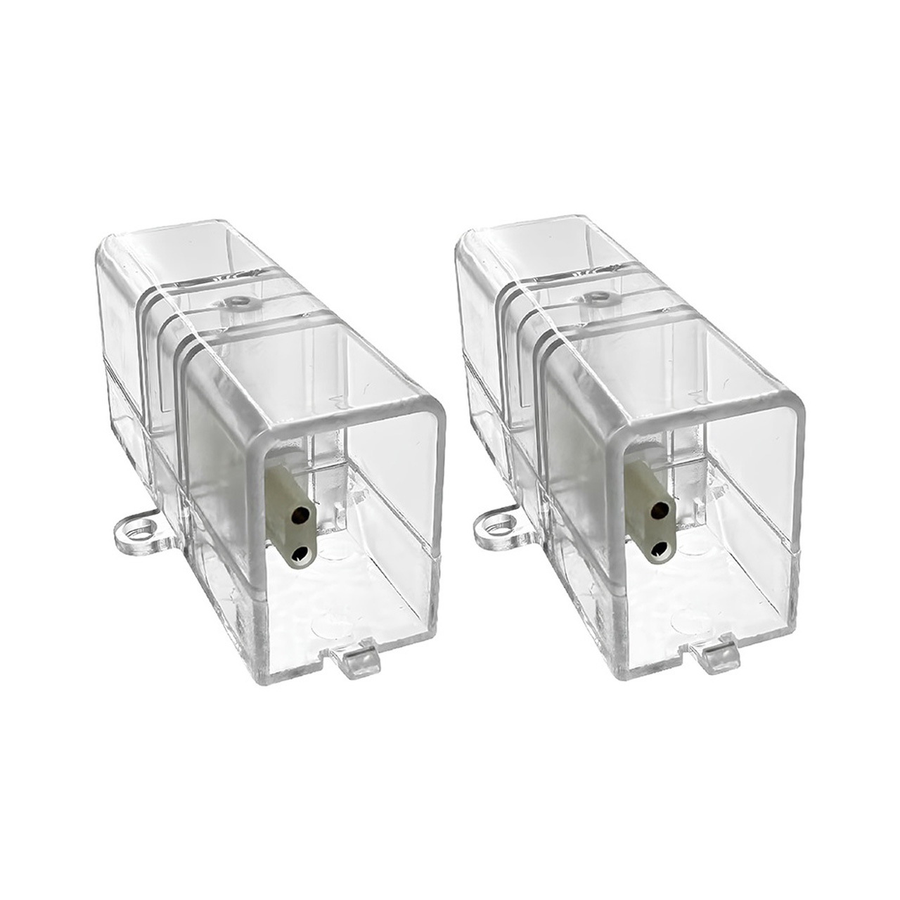Accesorii Honeycomb LED LBZ-00166 01 Conector Drept Tip I pentru Tuburi LED Honeycomb, 180°, Transparent, cu Ureche de Fixare