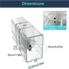 Accesorii Honeycomb LED LBZ-00166 02 Conector Drept Tip I pentru Tuburi LED Honeycomb, 180°, Transparent, cu Ureche de Fixare
