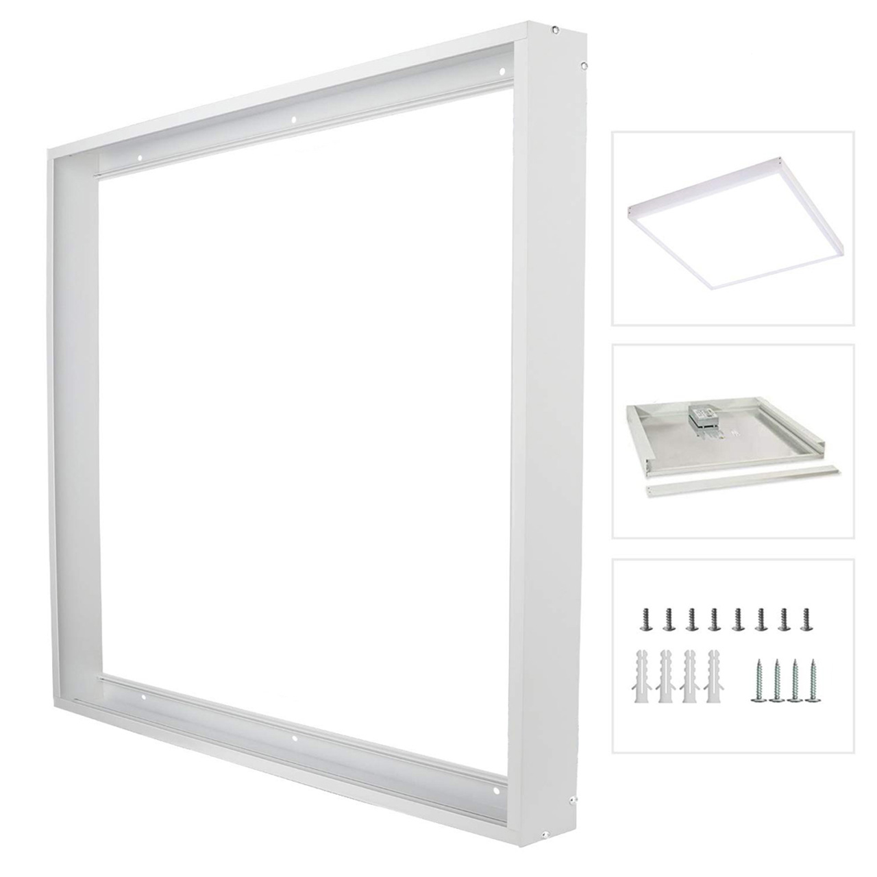 Accesorii Panouri LED LBZ-00593 01 Ramă montaj aplicat panou LED 30×30 cm, culoare albă