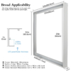 Accesorii Panouri LED LBZ-00593 04 Ramă montaj aplicat panou LED 60×60 cm, culoare albă