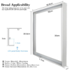 Accesorii Panouri LED LBZ-00594 04 Ramă montaj aplicat panou LED 30×30 cm, culoare albă