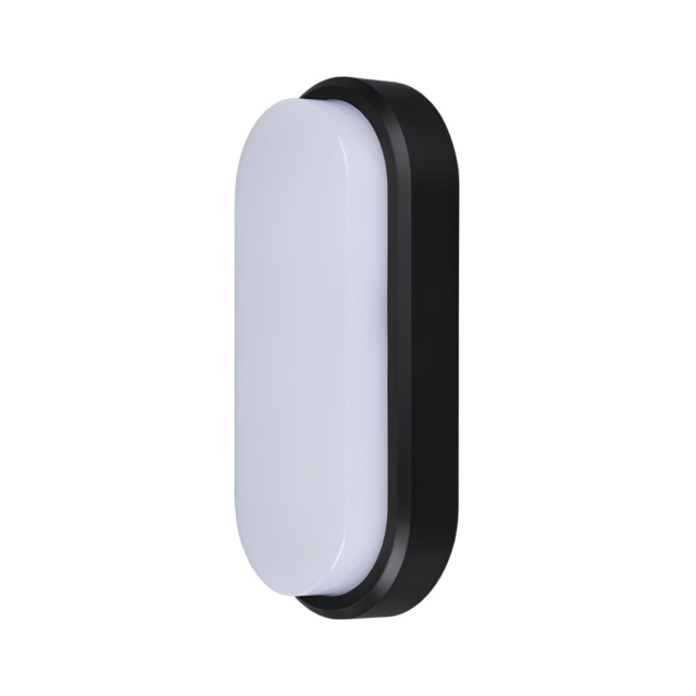 Aplice LED Exterior LBZ-00128 01 Aplică LED ovală de exterior 20W, lumină alb rece 6500K, neagră