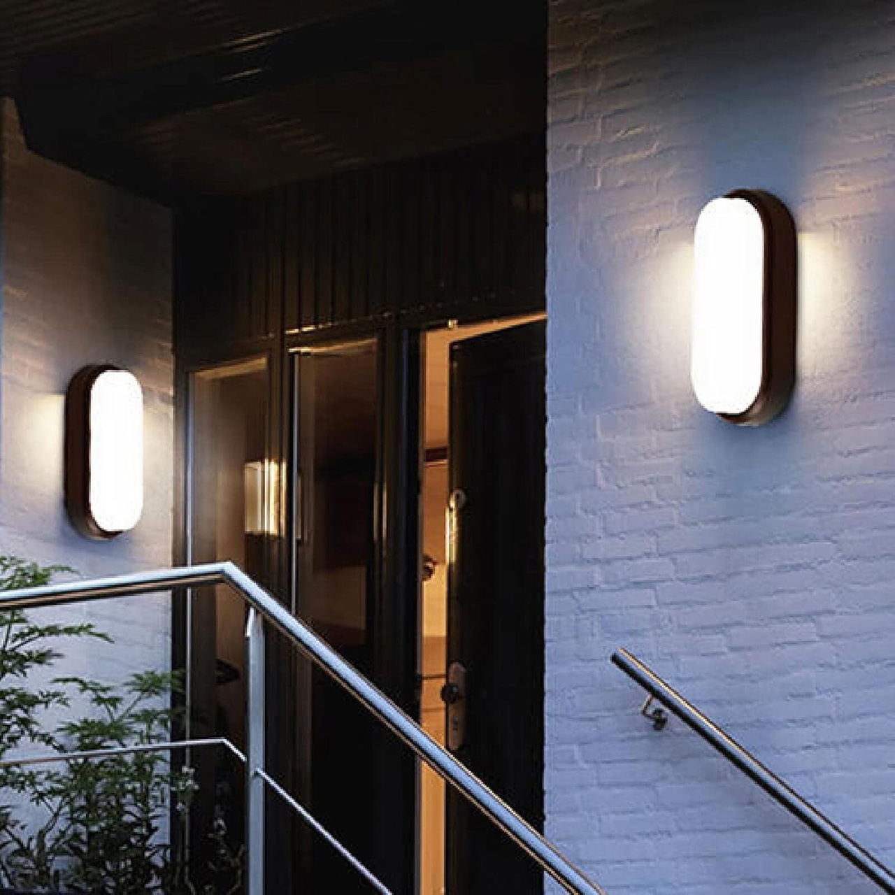 Aplice LED Exterior LBZ-00128 03 Aplică LED ovală de exterior 20W, lumină alb cald 3000K, neagră