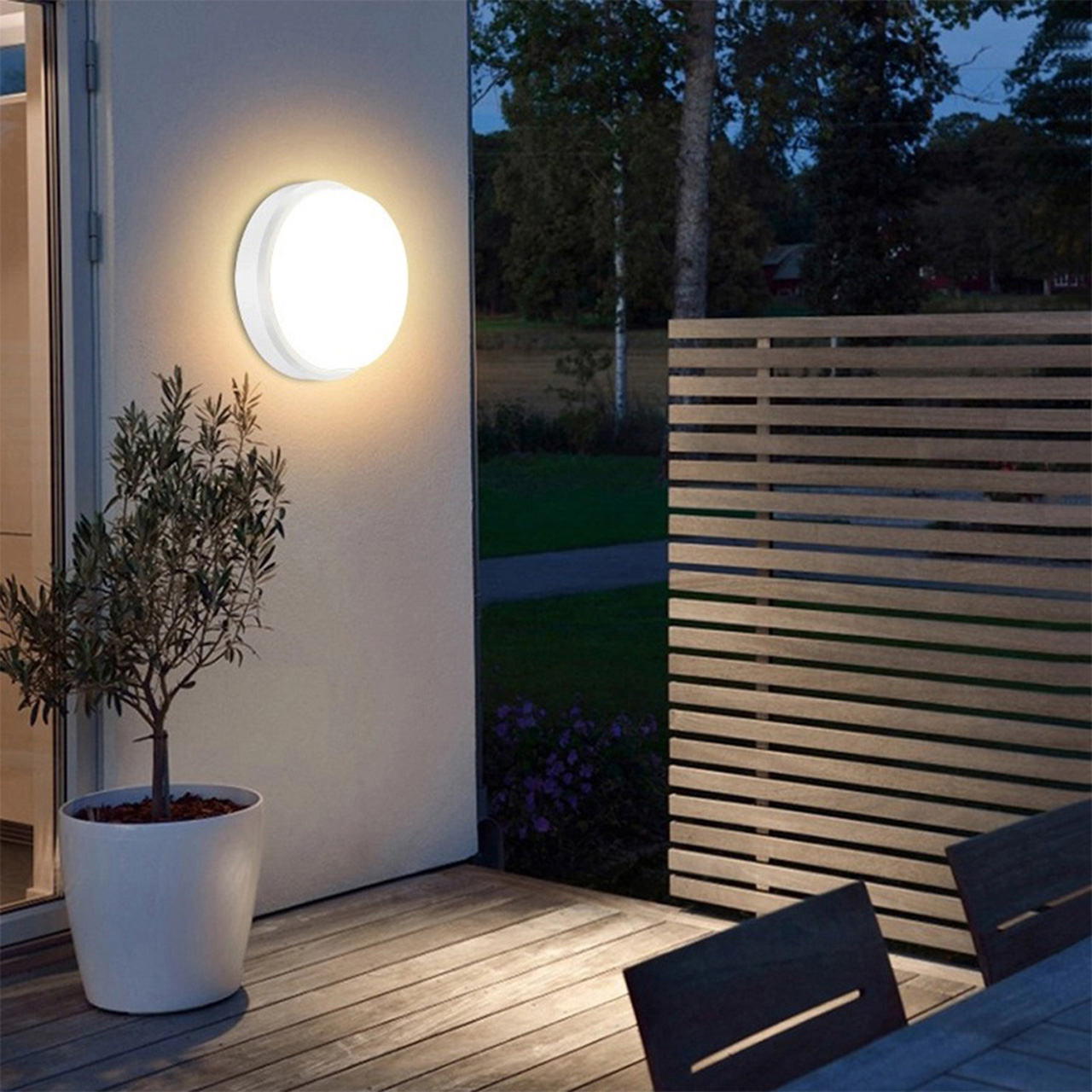 Aplice LED Exterior LBZ-00144 04 Aplică LED exterior rotundă 30W, lumină calda 3000K, alba