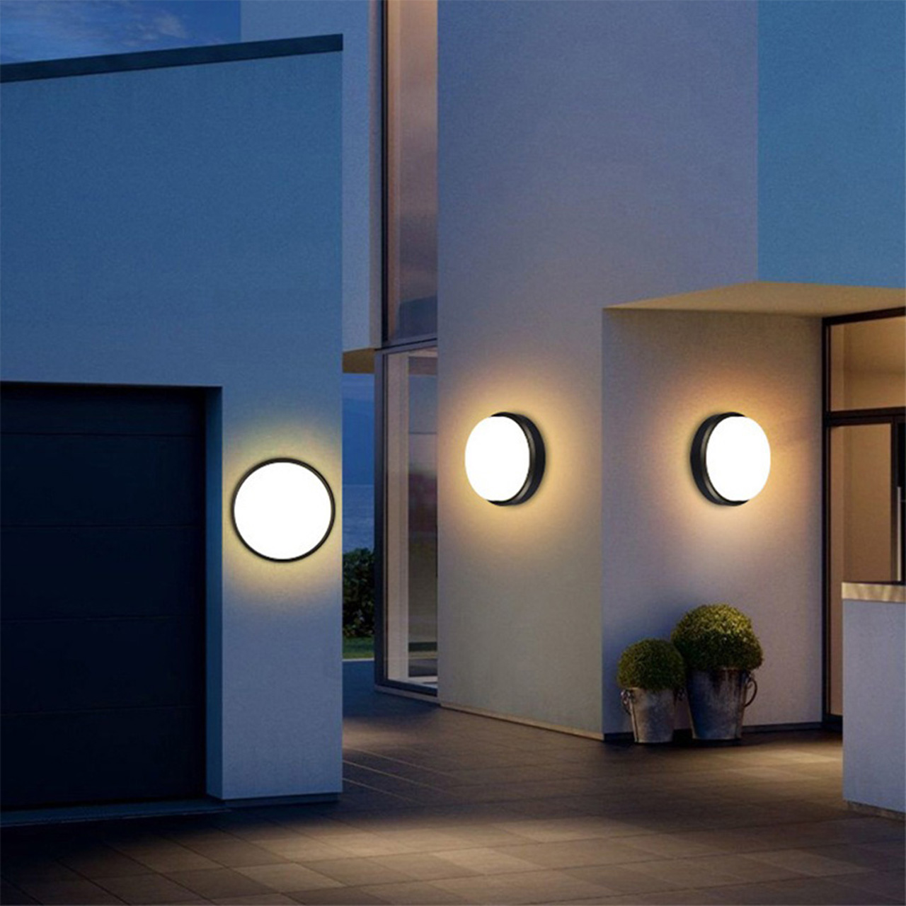 Aplice LED Exterior LBZ-00224 04 Aplică LED exterior rotundă 30W, lumină neutra 4000K, neagră