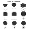 Conector LBZ-00137 03 Conector hexagonal negru 10 cm