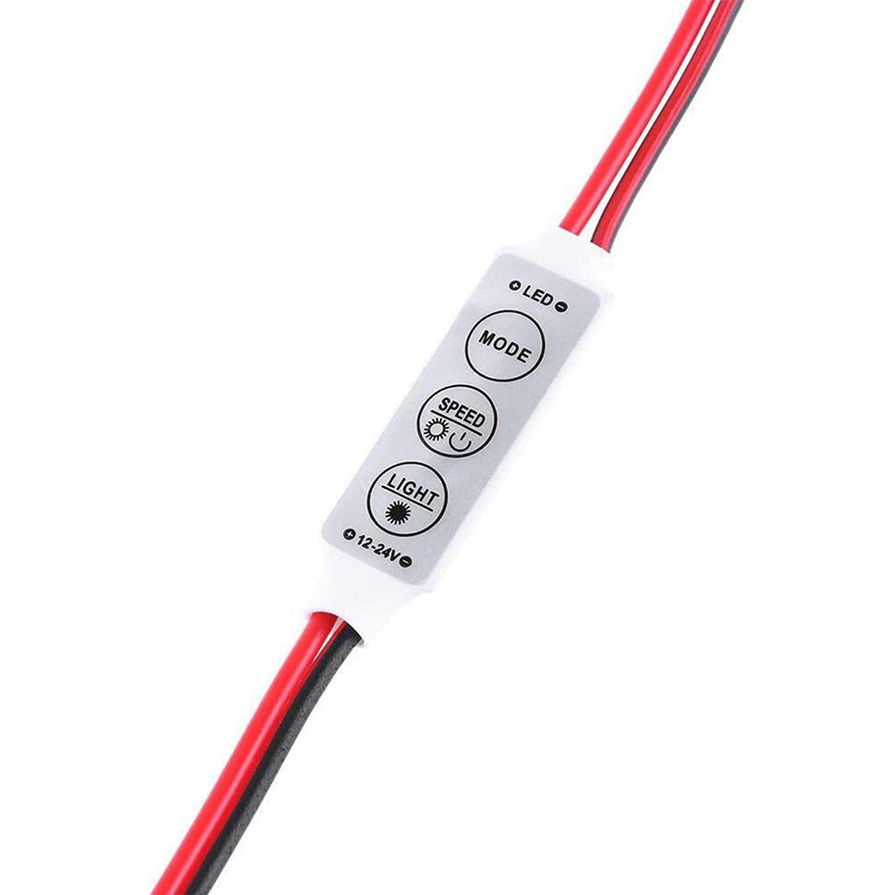 Controlere Benzi LED LBZ-00504 01 Mini controller pentru bandă LED monocoloră, 12-24V, reglaj mod, viteză și intensitate