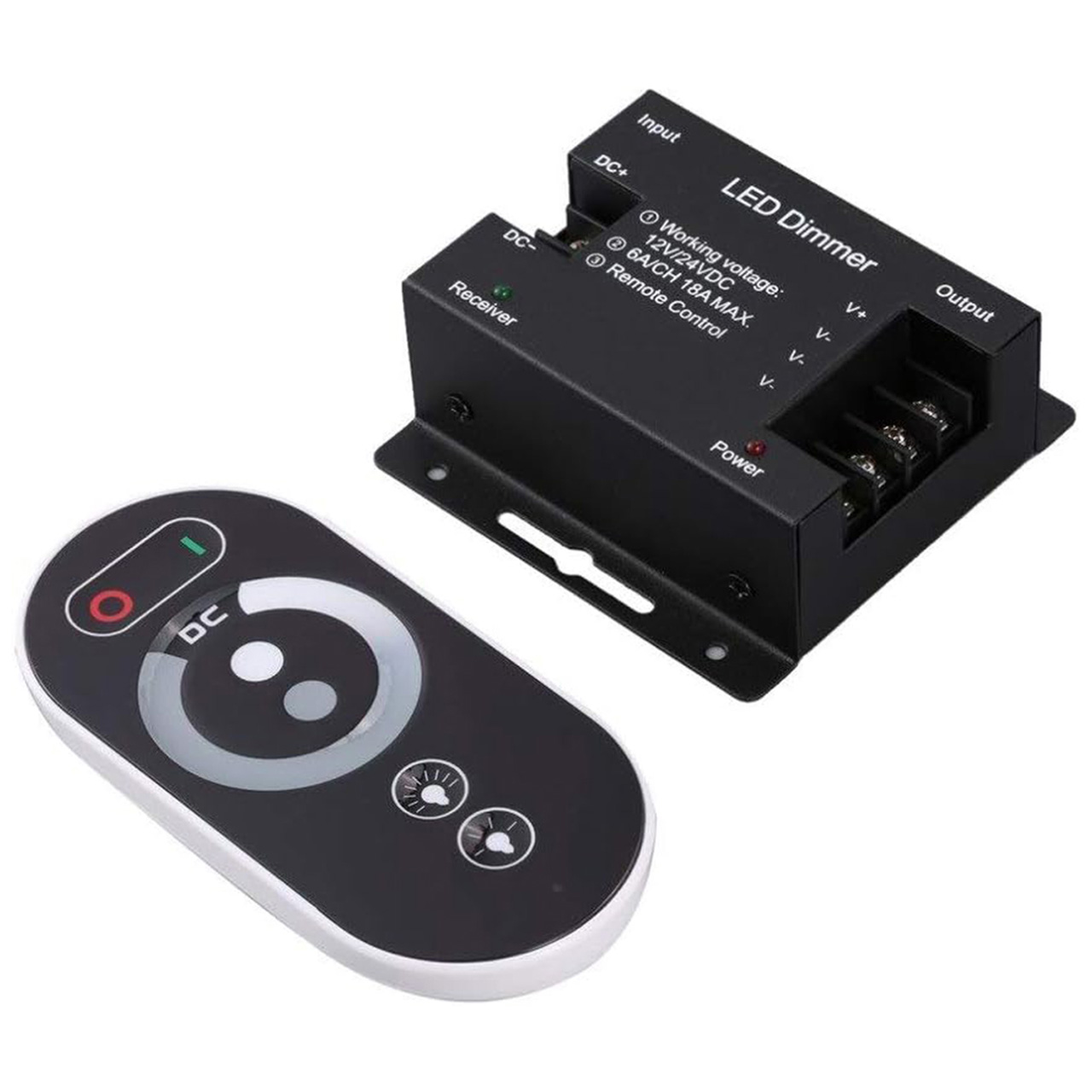 Controlere Benzi LED LBZ-00509 01 Dimmer LED monocolor cu telecomandă touch pentru bandă LED, 12V/24V