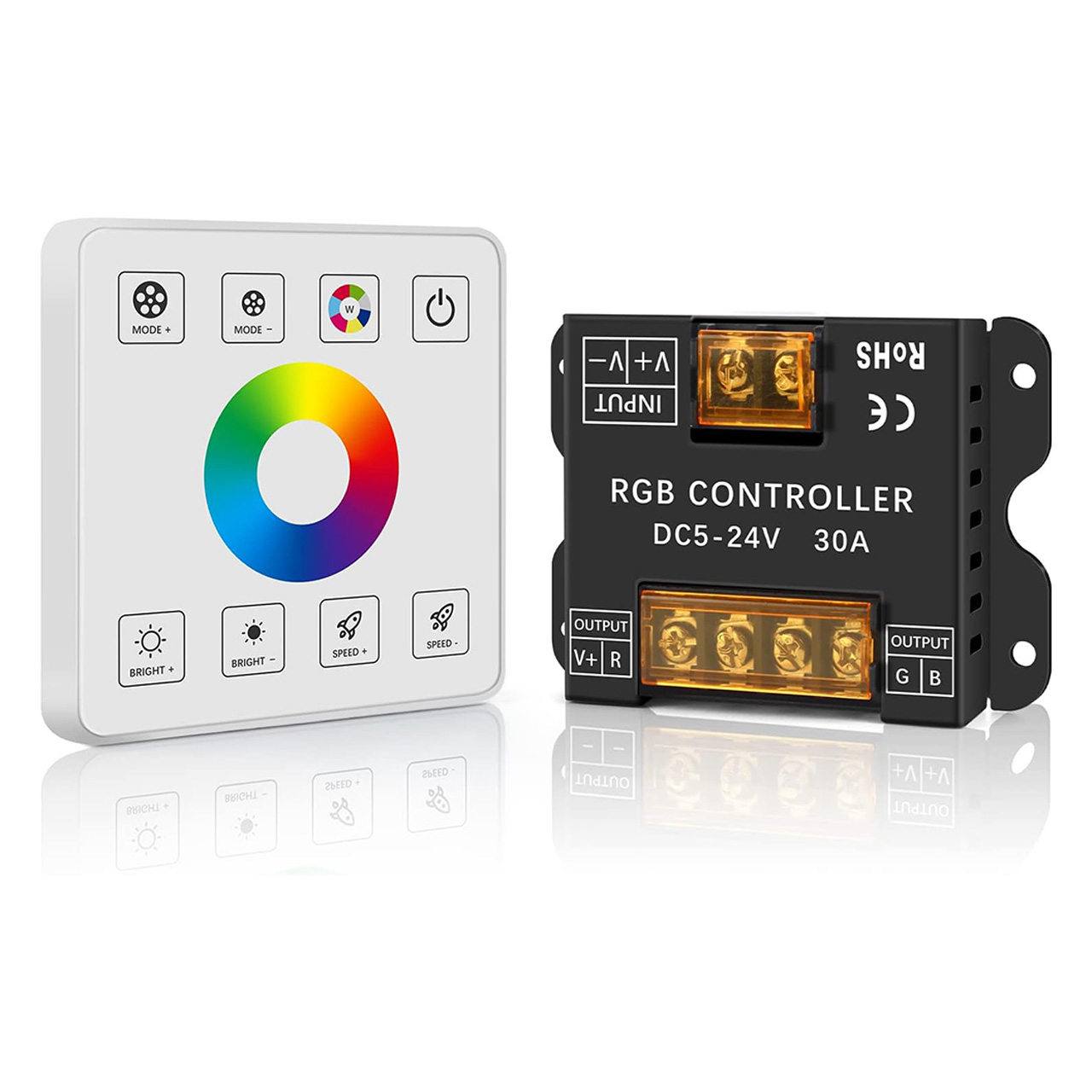 Controlere Benzi LED LBZ-00510 01 Controller LED RGB cu panou touch pentru bandă LED, 5-24V, 30A