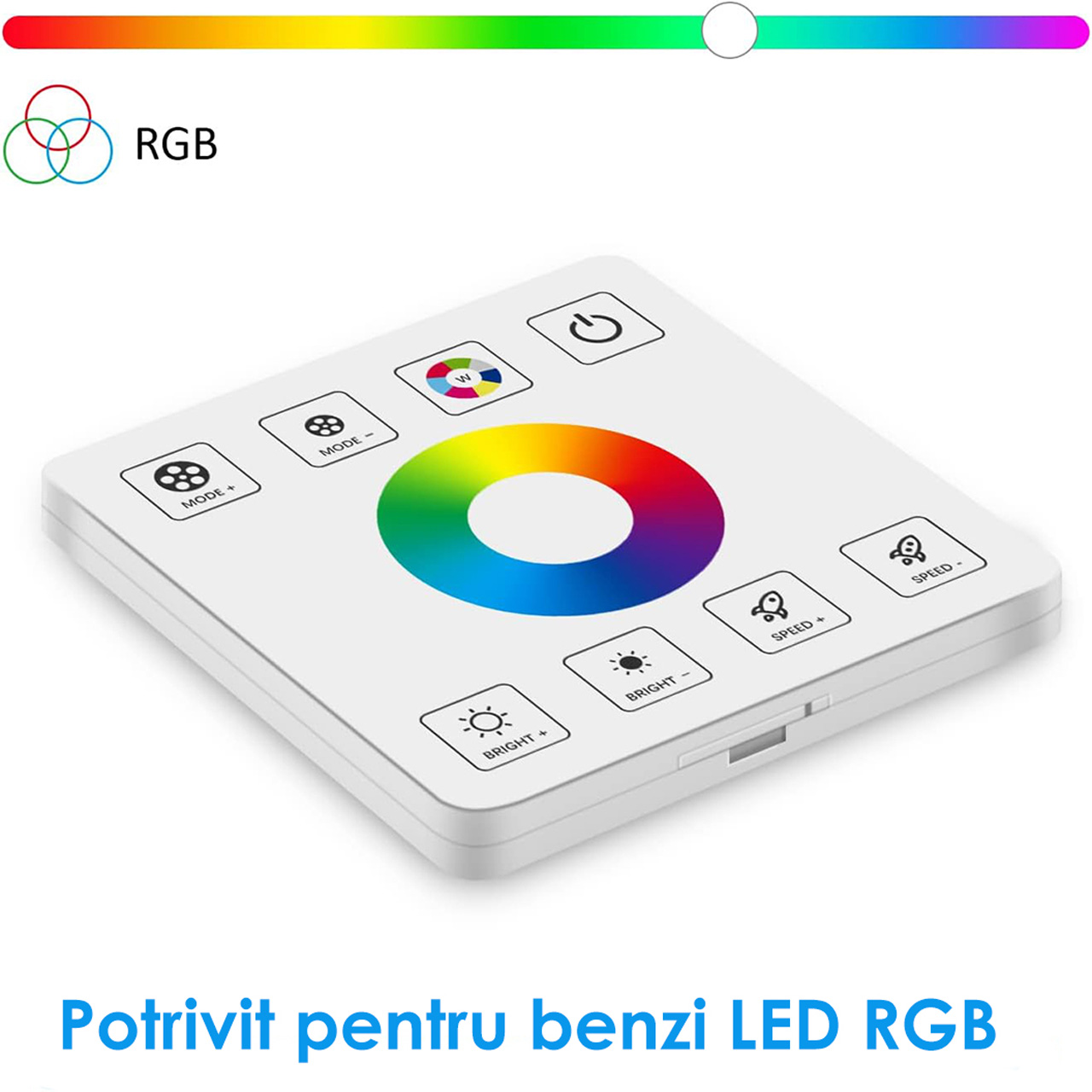 Controlere Benzi LED LBZ-00510 02 Controller LED RGB cu panou touch pentru bandă LED, 5-24V, 30A