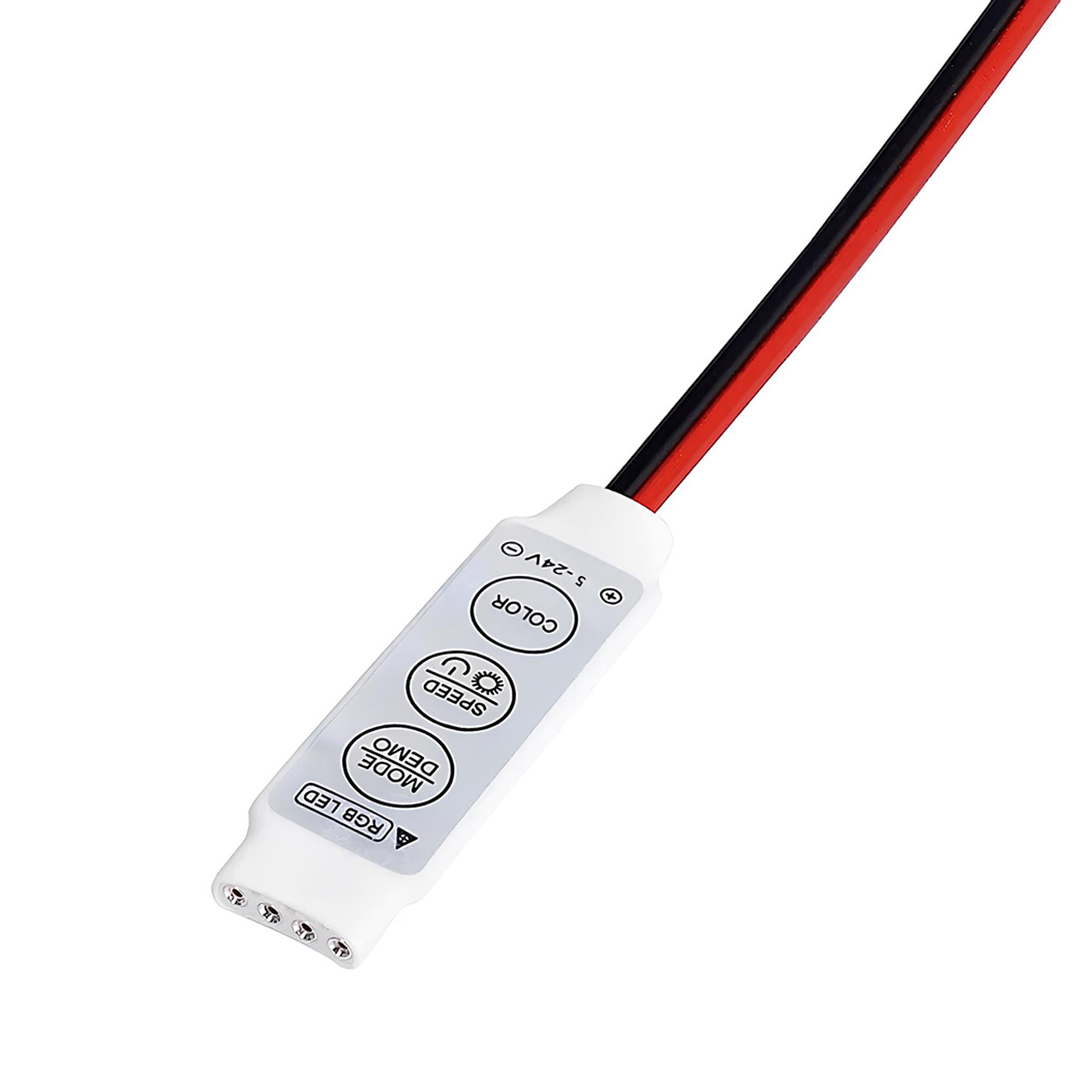 Controlere Benzi LED LBZ-00511 01 Mini controller pentru bandă LED RGB, 5-24V, 4 fire, reglaj culoare și moduri